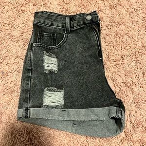 Black Shein Jean Shorts